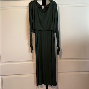 Green maxi dress